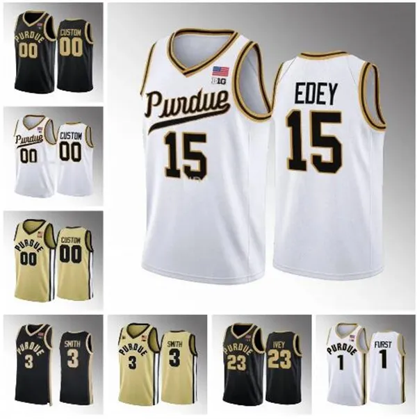 Aangepaste mannen vrouwen kinderen college basketbal NCAA Purdue Boilermakers Jerseys Rick Mount-tijdperk Throwback basketbal Jersey Swanigan Patch Zach Edey Jaden Ivey