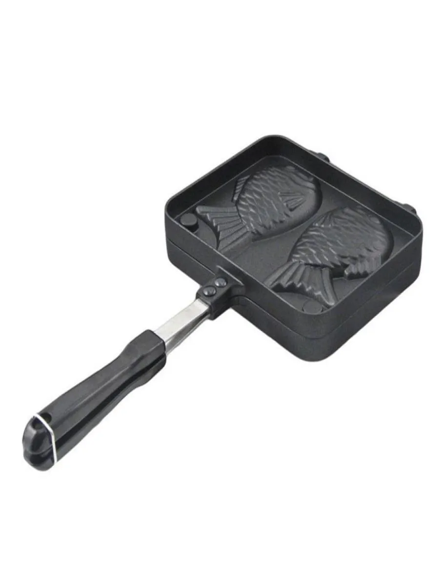 Thuis DIY Taiyaki Japanse Visvormige Cake Pan Maker Gasfornuis Cakevorm 2 Cast Keuken Koken Gereedschap Accessoires20793670749