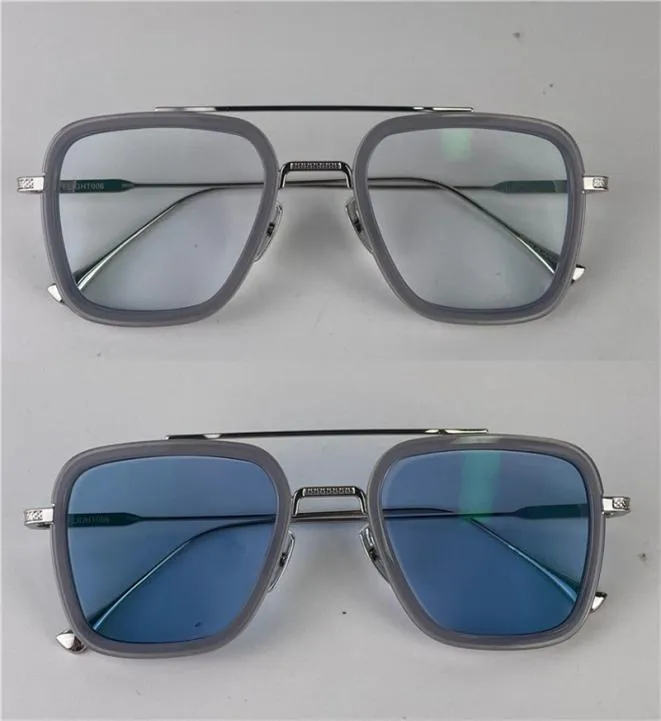 Buff Sonnenbrille Objektivfarben in Sonnenschein von Crystal Clear to Dark Design 006 Quadratrahmen Vintage Popular Style UV400 PR8791235 verändert