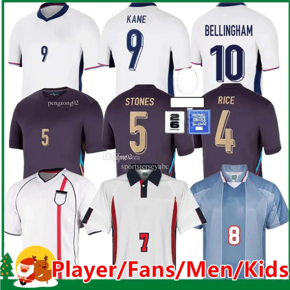 24 25 Englands Football Shirt BELLINGHAM RASHFORD KANE 2024 Euro Cup 2025 Soccer Jersey National Team Home White Away Men Kid Kit Women SAKA RICE FODEN S-4XL 90 47