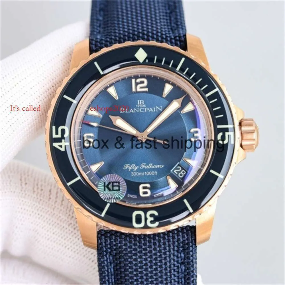 Watchdesigner Watch Watch 5015 45mm Fifty Diving Watch Automatic Mechanical Men Movement Movement Super Super Waterproof Glow Ceramic 3336