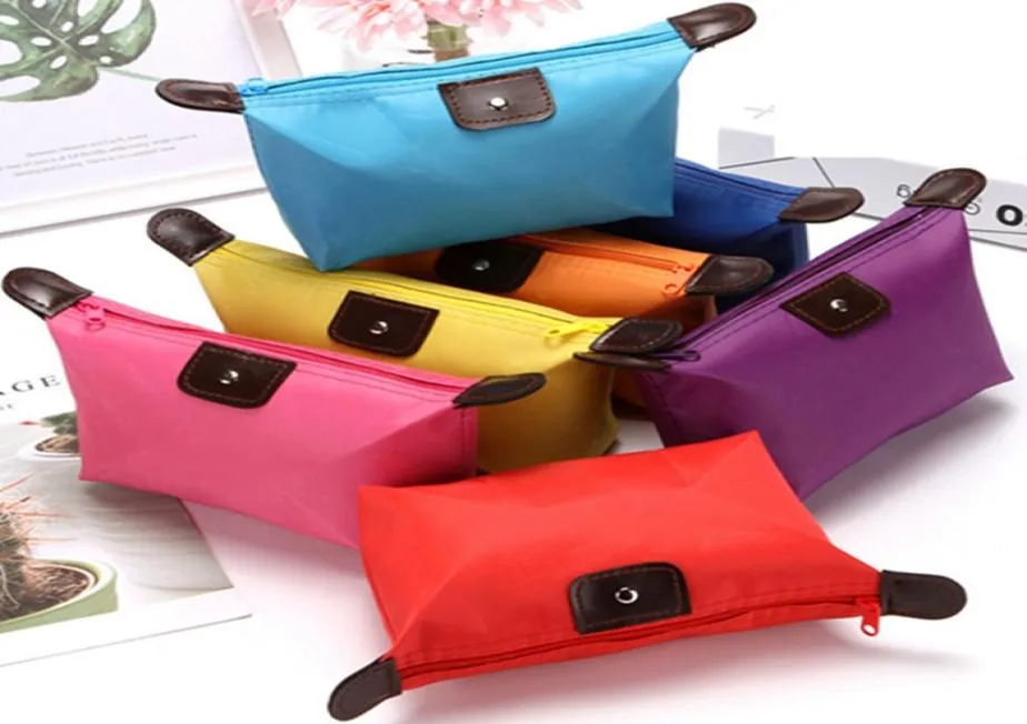 Top Quality Lady MakeUp Pouch Waterproof Cosmetic Bag Clutch Toiletries Travel Kit Casual Small Purse Candy Sport 9 Colors ZWL2733915197