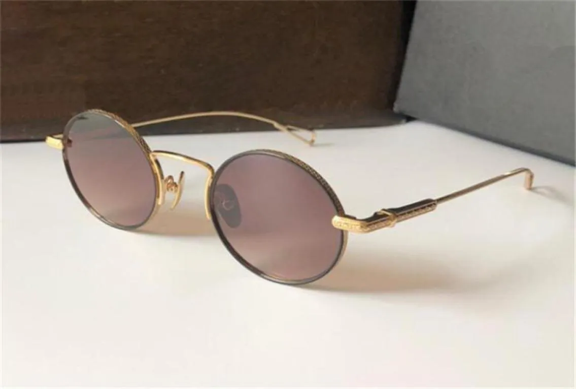 Vintage Fashion Sonnenbrille 8029 Runde Titanrahmen Destiertes Design einfach und vielseitiger Stil Helles bequemes UV400 Protecti8084967