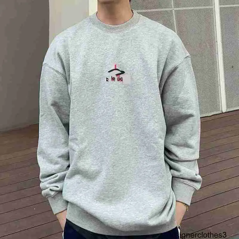 Designer Original automne et hiver tendance Paris B famille sweat à capuche polyvalent lâche coréen col rond haut à manches longues pour hommes et femmes 4DMZ