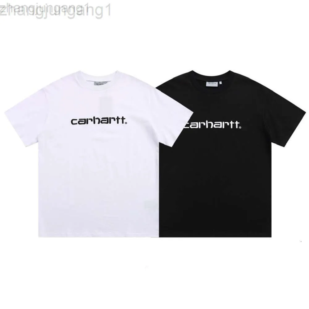 Designer Carharttt T-shirt Carharrt Version correcte de Carthart Lettres brodées T-shirt à manches courtes Hommes et femmes Col rond Lâche Couleur unie Couple Mode