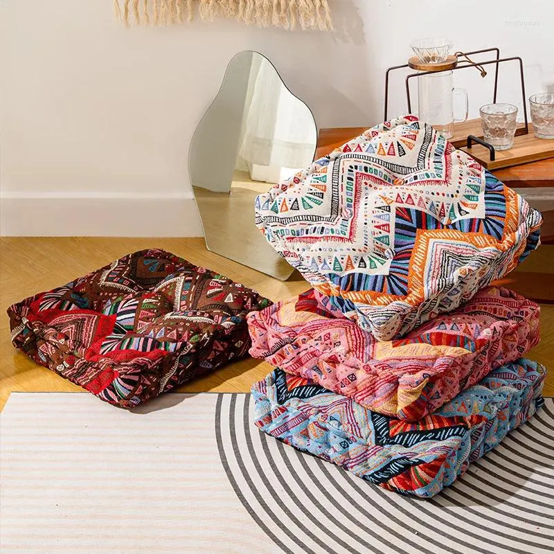 Kudde bohemisk stil förtjockad fyrkantig säte stol ryggstöd s soffa hem dekoration cojines de lujo para