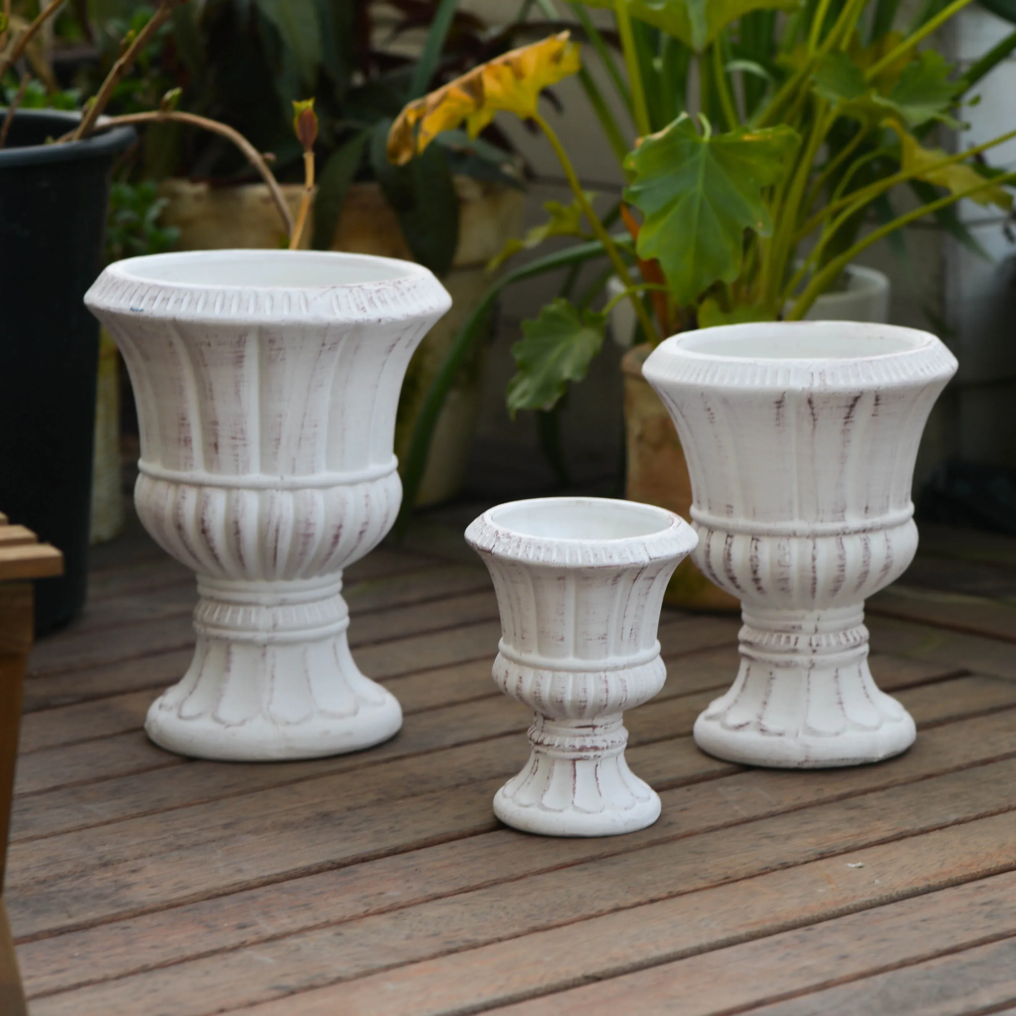 Vaser liten storlek vit retro blommor potten hem skrivbord mark party dekor keramisk romersk skulptur retro stil utställning gör gammal vas