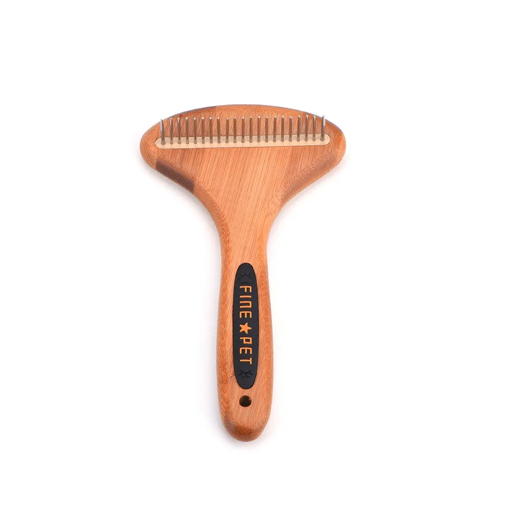 Combs Pet Grooming Rake 25mm Långt tand Underrockhund Rake med roterande tänder, stålborstkam för långt hår Pet Nedemattverktyg