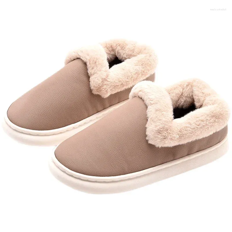 Slippers Autumn et Hiver Home Sac chaud talon Coton Coton Femme Femme Indoor Ménage de la plate-forme non glissée Chaussure la plus récente Summer avec Box SZ 36-45