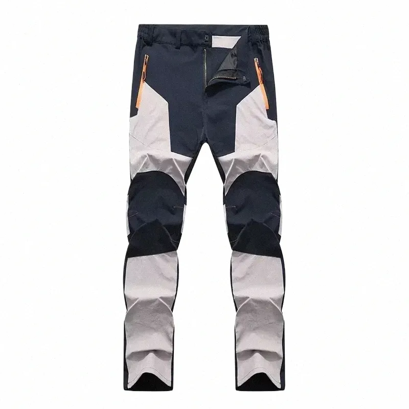 Pantalons de randonnée pour hommes Patchwork Pantalons imperméables de sport Pantalons imperméables d'été Coupe-vent Escalade Pantalons respirants résistants à l'usure g1Zy #