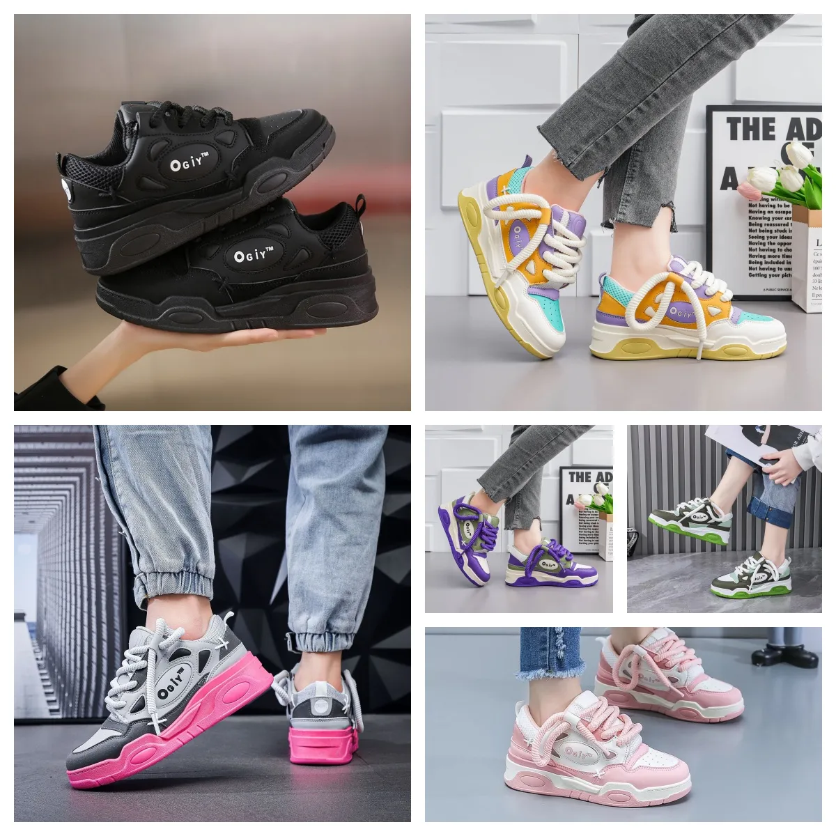 Designer sko mode sneakers svart vit ljus blå män kvinnor casual skor gai storlek 35-45 skor plattform unisex gratis frakt