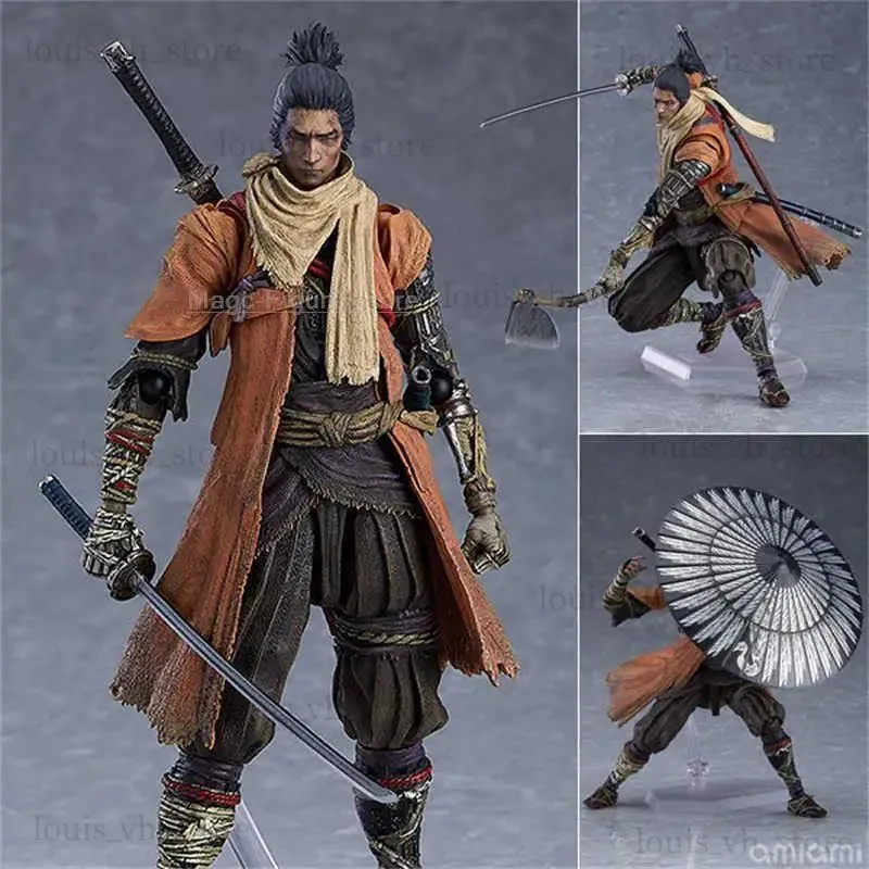 Action Toy Figures Anime Figma 483-DX Game SEKIRO Figure Shadows Die Twice Action Figures SEKIRO Sword Shadows Die Twice Model Toys Birthday Gifts T240325