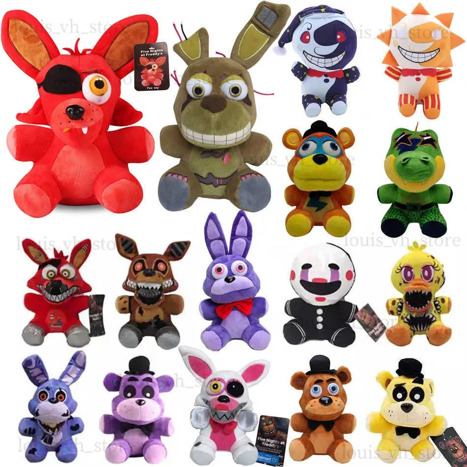 Plüschpuppen 20 cm FNAF Plüschtiere Kawaii Freddys Tier Foxy Bonnie Bär Ribbit Gefüllte Plüschtiere Auf Lager Plüsch Geburtstagsgeschenk für Kinder T240325