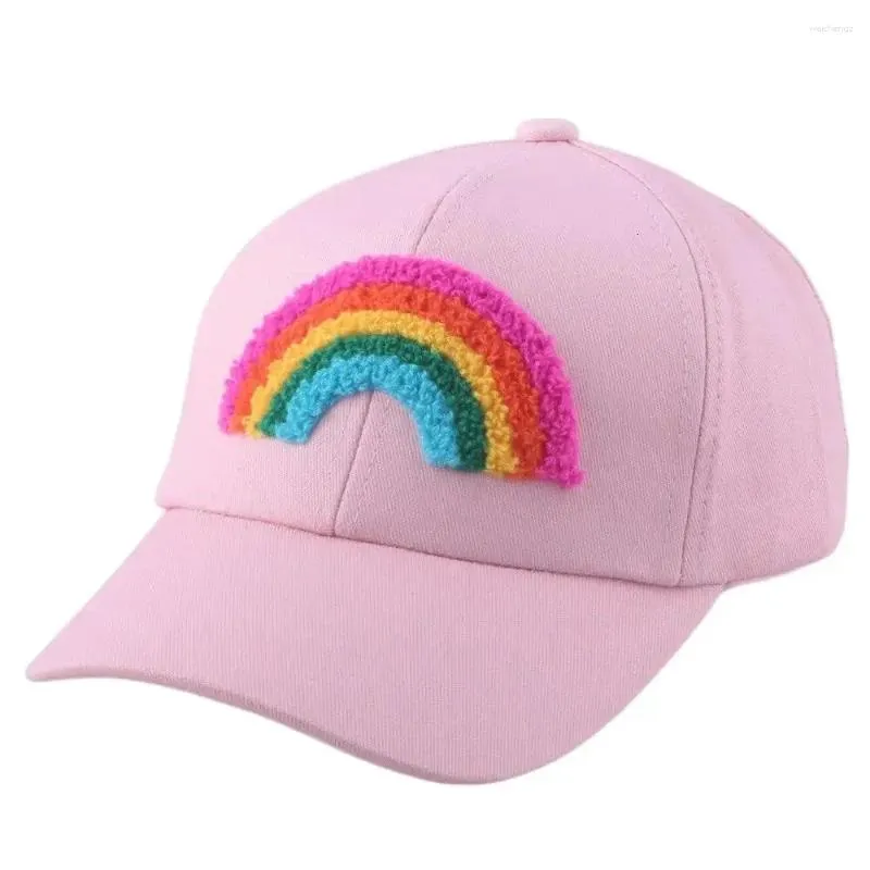 NY LA GM BALL CAPS Söt stil 2 till 7 år Kid Pink Hat Girls Rainbow Baseball Cap Sun Protection Summer Beach Vacation 231120 DBG MLB