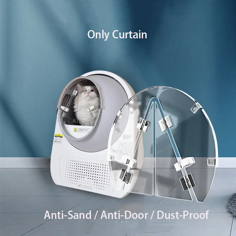 Rideau anti-sable Transparent, accessoires de porte déodorant pour bac à litière pour chat Catlink, rideau uniquement, bassin de lit non inclus