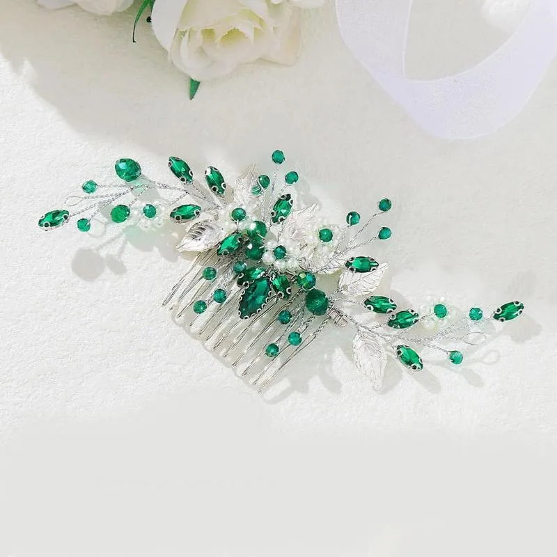 Hair Clips Luxury Crystal Comb Hairpin For Women Bride Flower Clip Pin Headpiece Bridal Wedding Accessories Jewelry