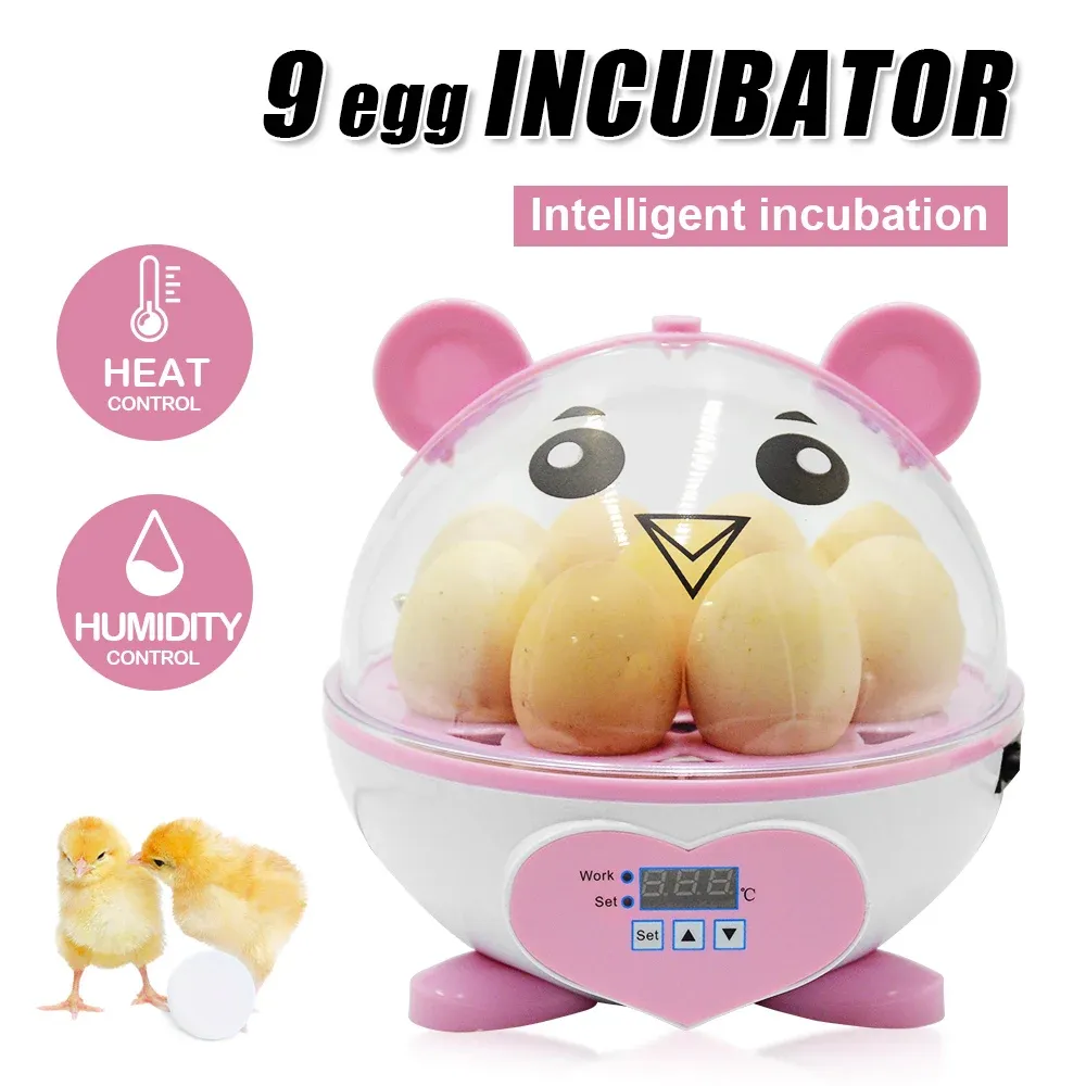 Zubehör 220V Ei Inkubator Bauernhof Inkubation Werkzeug Digitale Temperatur Für Huhn Ente 9 Eier Inkubation Gerät