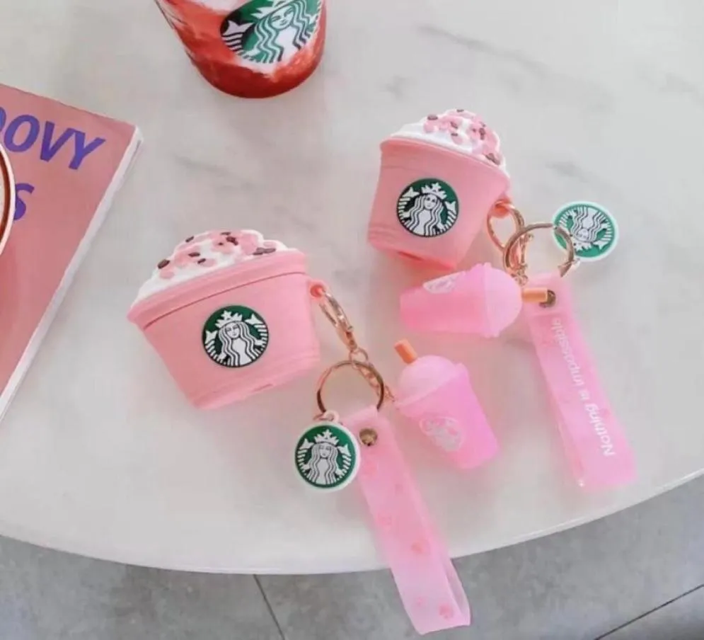 3D Cute Drink Birra Biscotti al latte Snack per AirPods 1 2 Pro Custodia protettiva per auricolari per auricolari Bluetooth Apple Full Body Sili5506823