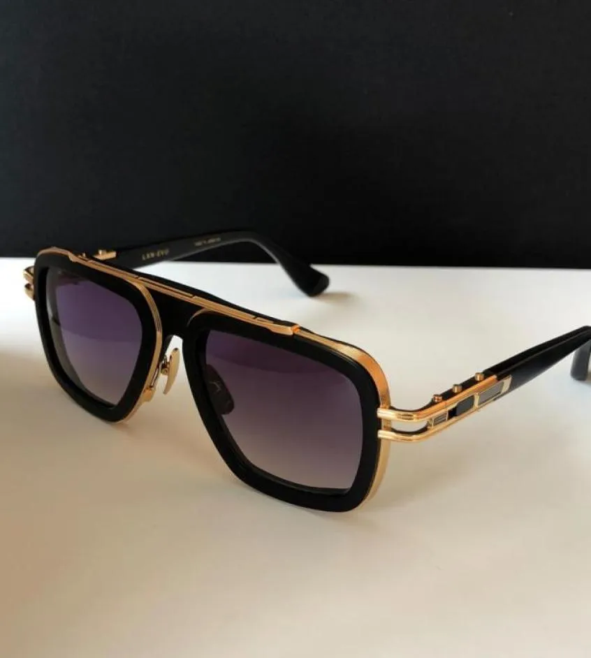 Gafas de sol navegadoras Evo Matte Black Yellow Goldgrey Sonnenbrille Gafas de moda para hombres Sun Shades UV Protección UV WEA5530730
