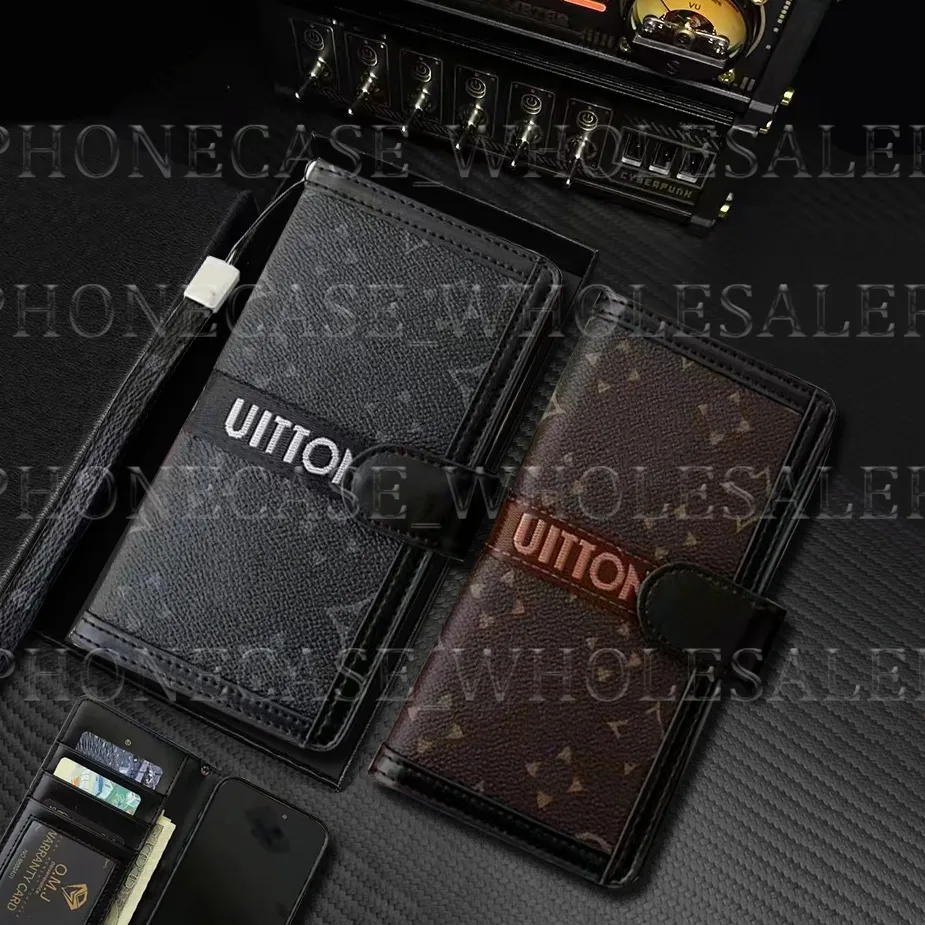 美しいiPhone電話ケース15 14 Pro Maxury Leather Card Wallet Case 18 17 16 15Promax 14Promax 13Promax 15Pro 14Pro 13Pro 13 12Pro 12ロゴボックス付き財布