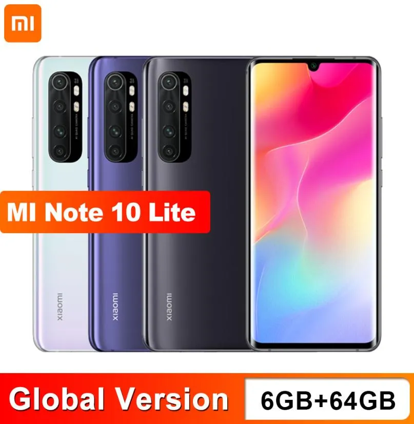 Wersja globalna Xiaomi Mi Uwaga 10 Lite 6 GB 64GB Snapdragon 730G Octa Core 64MP Quad Camera Smartphone 5260MAH 647Quot AMOLED6829485