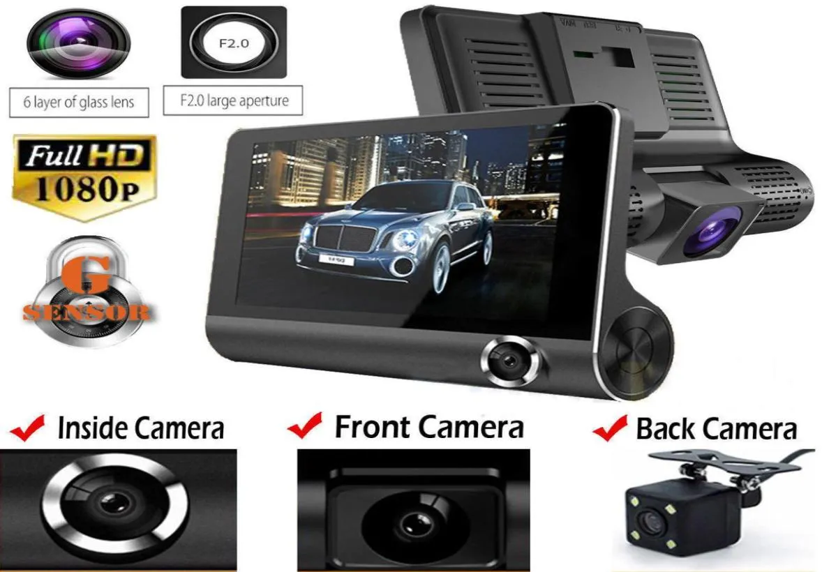 2020 Original 4039039 Car DVR Camera Recorder Recorder View Auto Registrator ith اثنين من الكاميرات Dash Cam DVRS