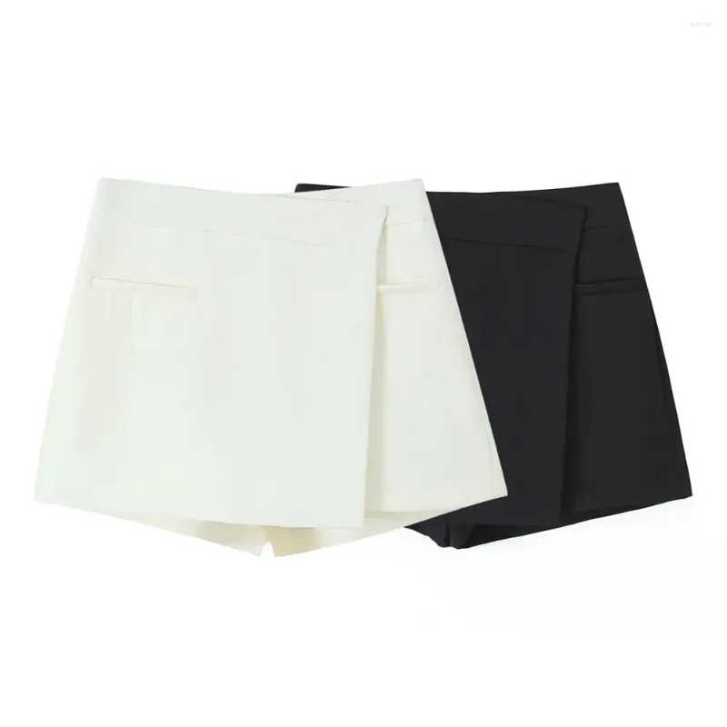 Gonne UNIZERA2024 Primavera Donna Tinta unita Slim Fit Vita alta Gonna asimmetrica Pantaloni avvolti in una sciarpa Layup Half