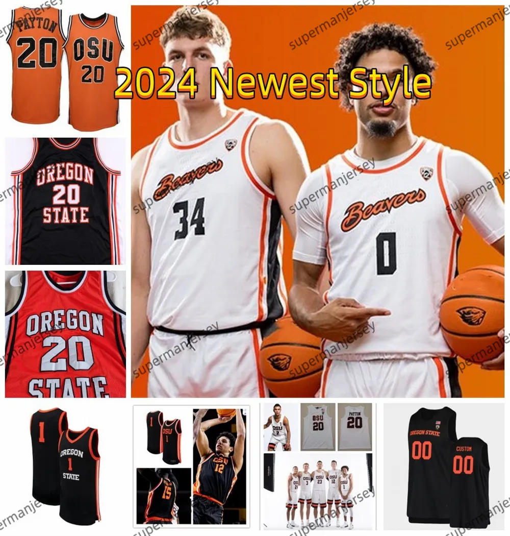 Stephen Thompson Jr. Oregon State Beavers Basketball Jersey Tres Tinkle Ethan Thompson Drew Eubanks Gigorije Rakocevic Gary Payton A.C. Green Osu Jerseys