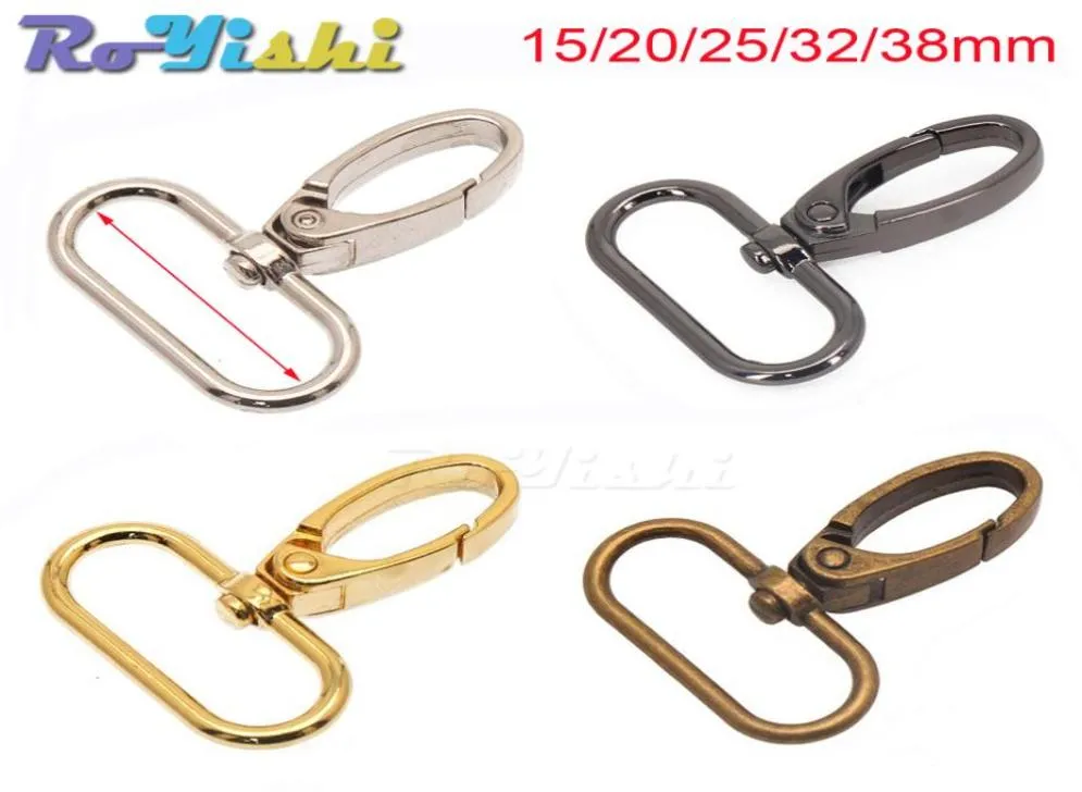 10pcslot 15202532mm38mm Metal Snap Hook Lobster Clasp Collar Carabiner Belt Buckles Diy Keychain Bag Part Accessories9570834