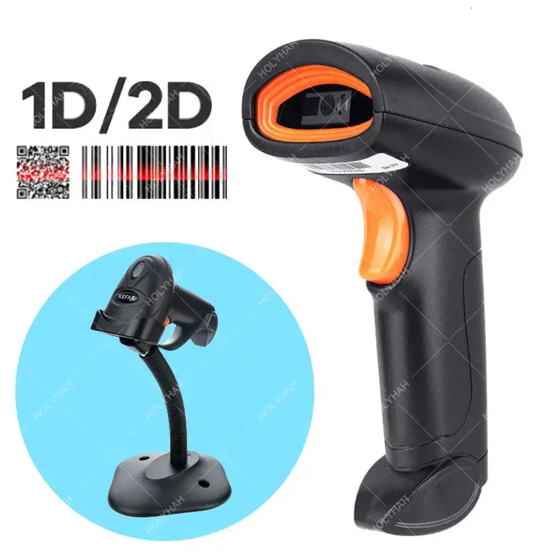 Holyhah Barcode Scanner H4 H4 H4W Wireless 2D e H4B Bluetooth Barcode Reader 240318