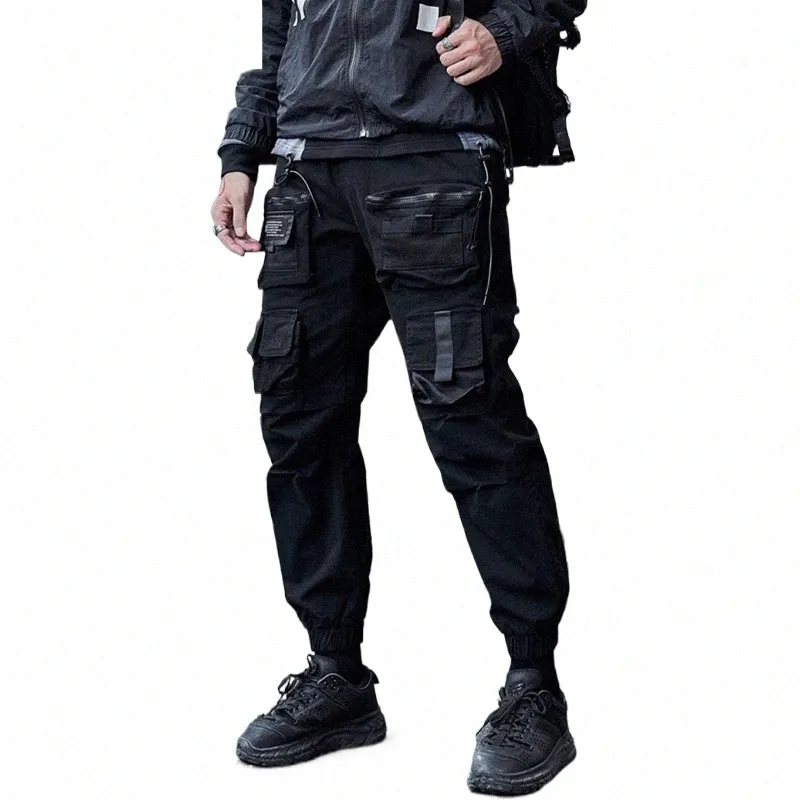 Single Road Herren Cargohose Männer Fi 2023 Schwarz Baggy Jogger Techwear Männer Hip Hop Harajuku Streetwear Hosen Cott Hosen E8J8 #