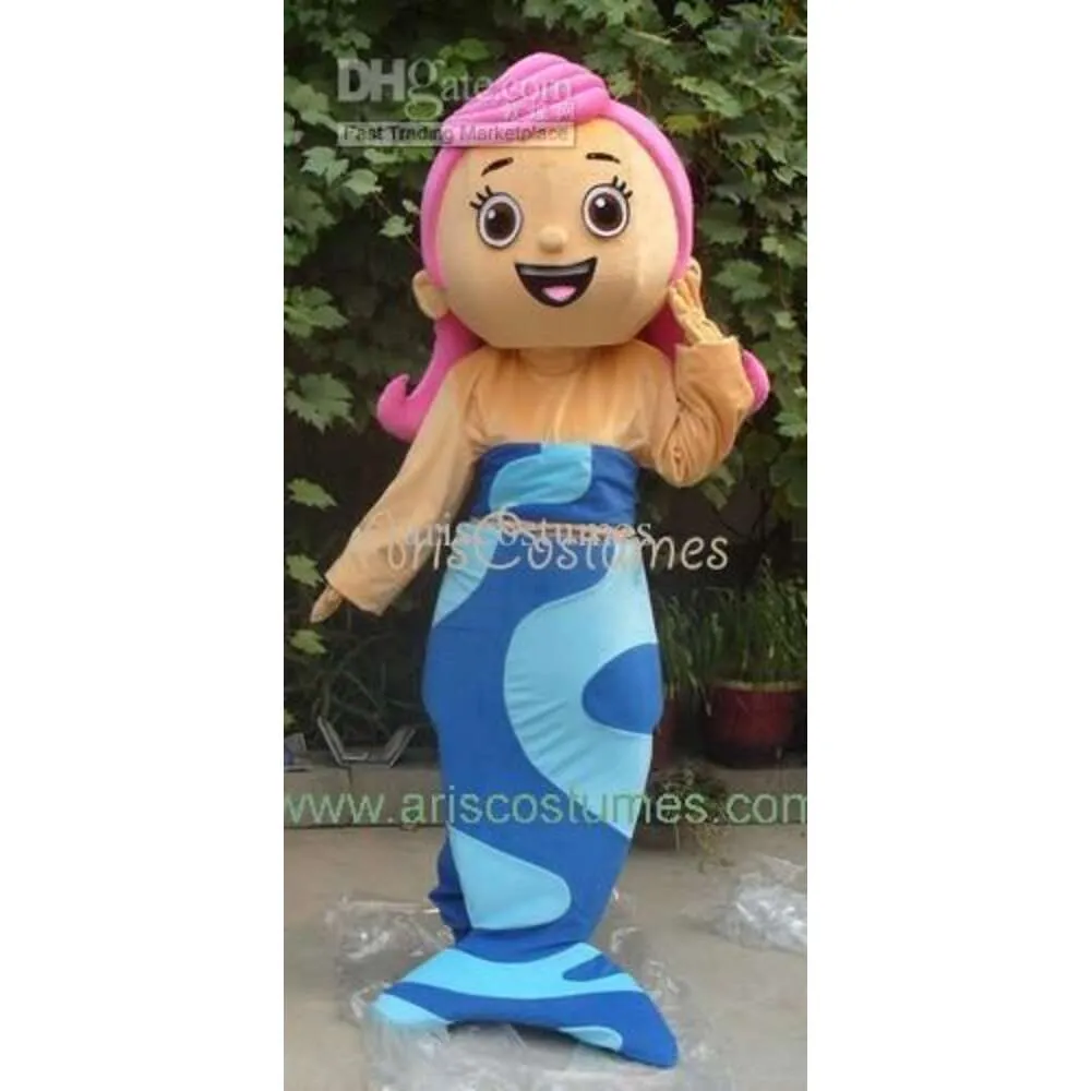 Trajes da mascote Halloween Natal menina peixe mascote dos desenhos animados de pelúcia fantasia vestido traje da mascote