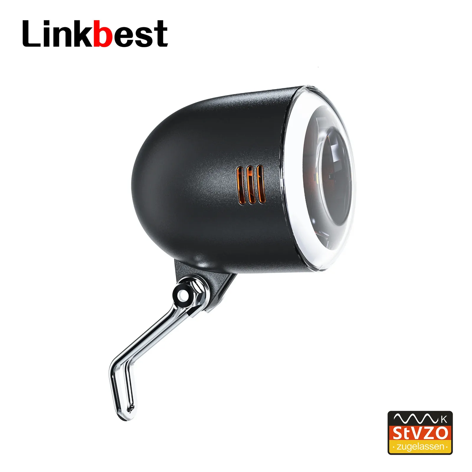 Link Headlight LED Bicycle Light STVZO المعتمدة CREE LED 70 LUX بالقرب من Range Beam Beam Mountainbike Ebike Lamp Light 240322