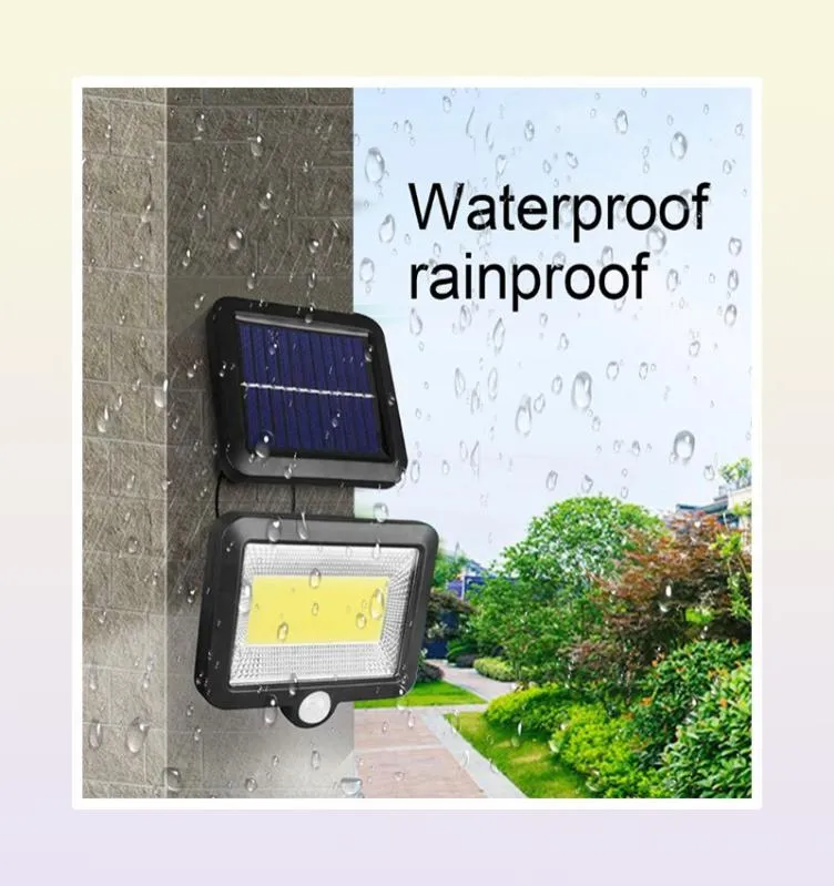 Luz solar ao ar livre pir sensor de movimento parede 100120 led lâmpada rua alimentado pela luz solar à prova dwaterproof água para lamps1373860