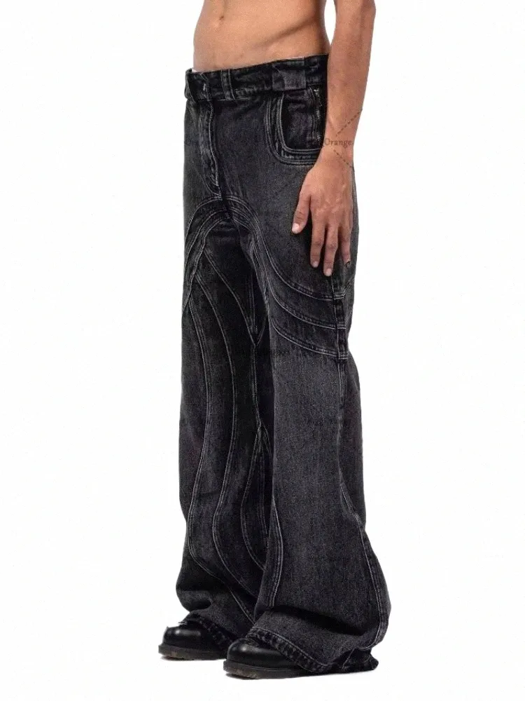 Streetwear New Y2K Jeans Harajuku hip hop rétro surdimensionné graphique imprime jeans baggy pantalons denim hommes femmes goth pantalon large l77c #