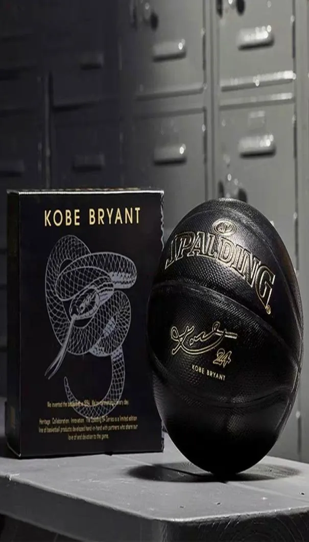 Spalding 24K Black Mamba Merch Basketball Ball Commemorative Edition PU Wear Resistant Serpentine Size 71652281