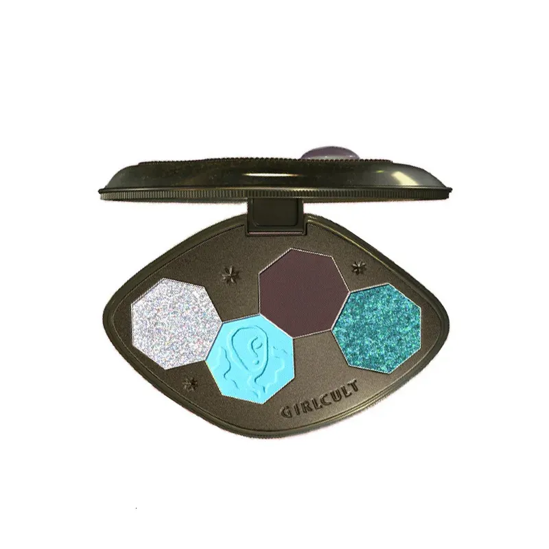 Girlcult Makeup Eyeshadow Palette Four Colour Eyeshadow Palette Blue Aurora Chameleon Eyeshadow Palette 240320