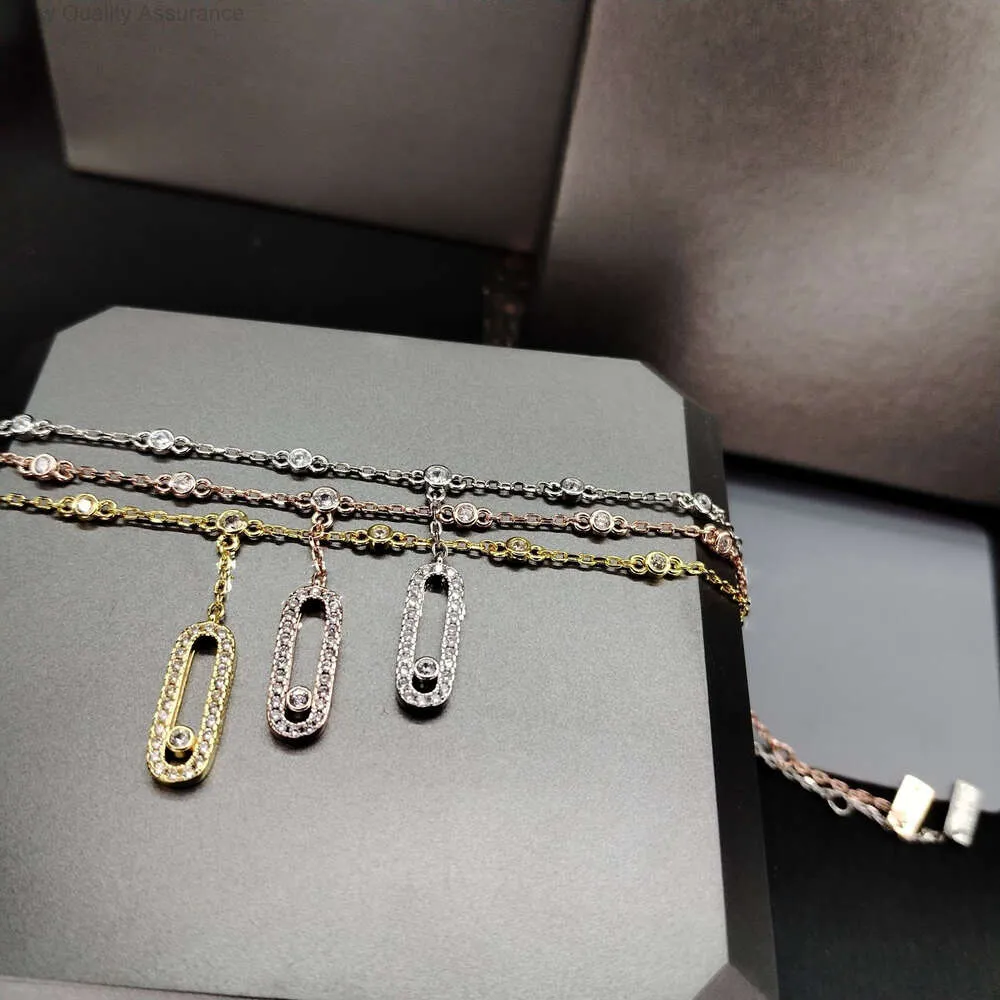 Designer messikas jóias nova versão alta messica colar com bola dinâmica oco simples e luxo clavícula corrente ins estilo