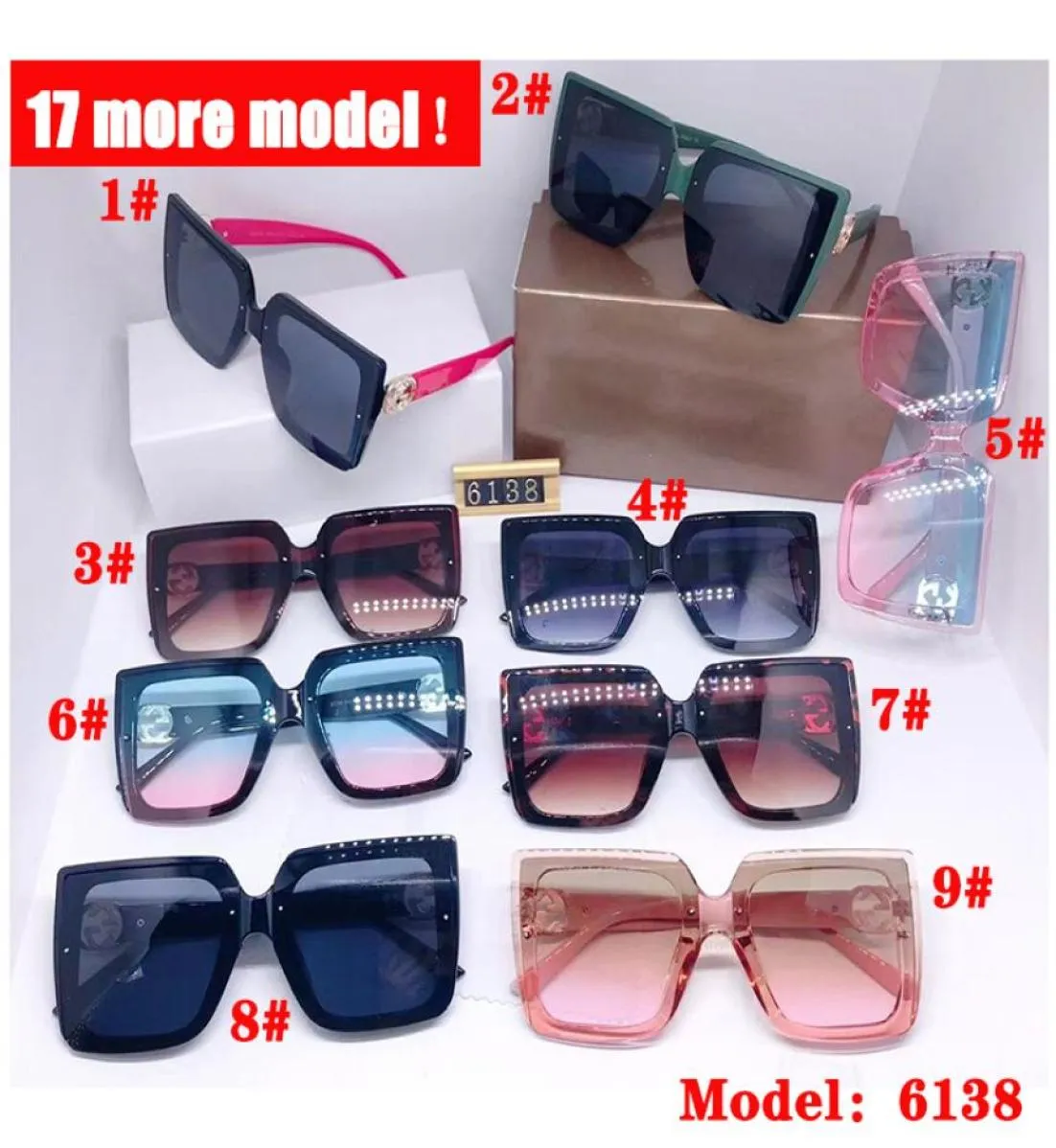 Fashion trend designer edition sunglasses men and women A variety of to choose from business casual style shape with different col3298771