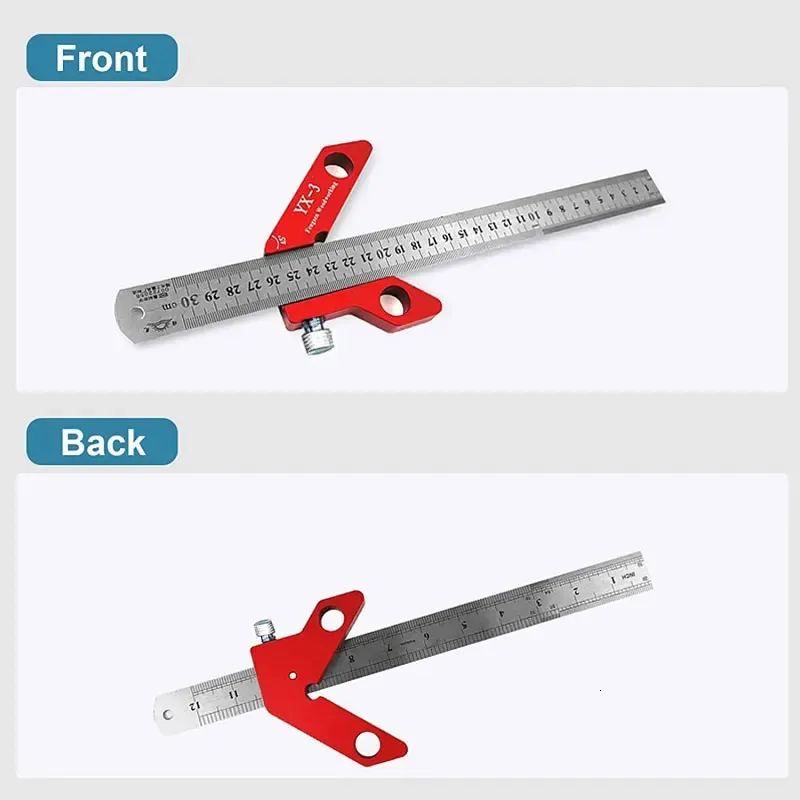 Center Finder Multifunction XY Ruler 45°/90° Circle Center Marking ...