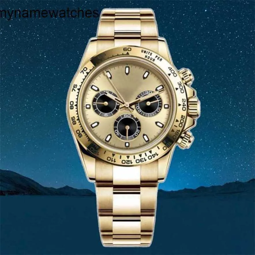 Roles Watch Clean Factory Dayton 4130 Quartz Movement Sapphire Reloj for Men with Box Wrist 40mm Folding Buckle Gold White Waterproof Mechanical Movem CVOC