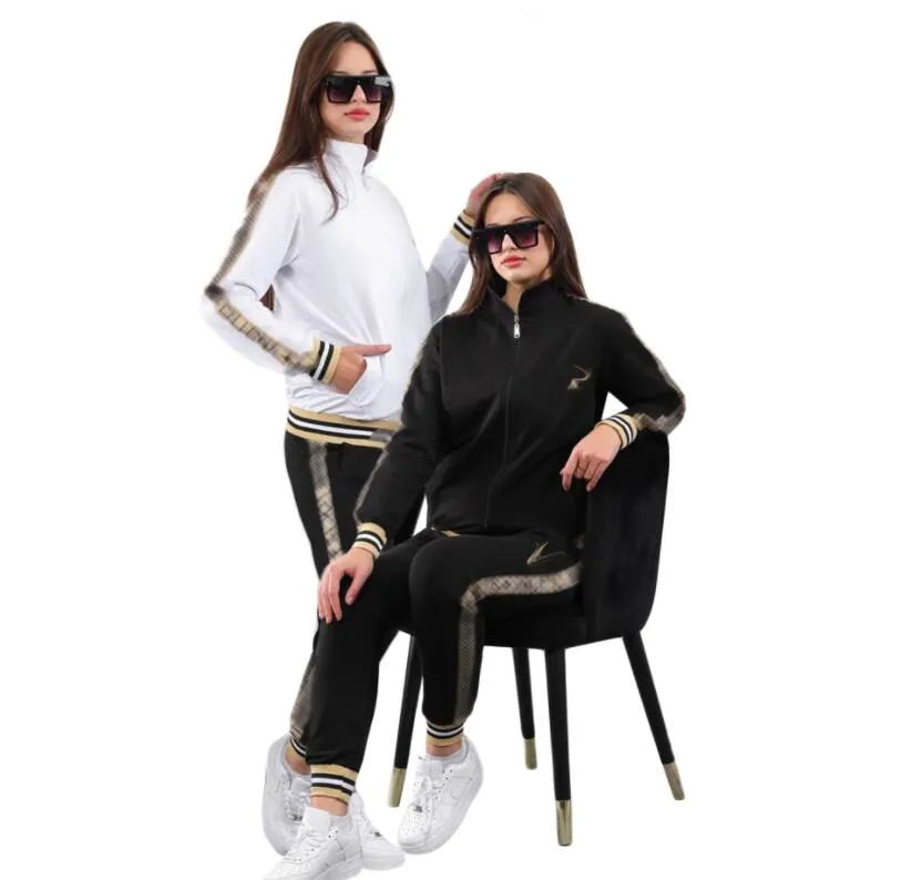 Letras correctas Diseño de mujeres Suponías de fraguas de mujer Top Tousers Tirfits Ladies Sportsuit casual bordado bordado chaqueta y pantalón