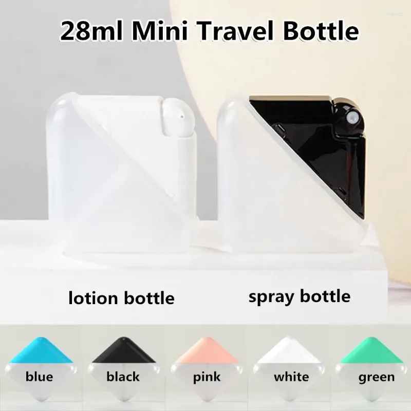 Storage Bottles 28ml Refillable Perfume Fine Mist Hand Sanitizer Spray Bottle Lotion Sub-bottling Card Shape Flat Type