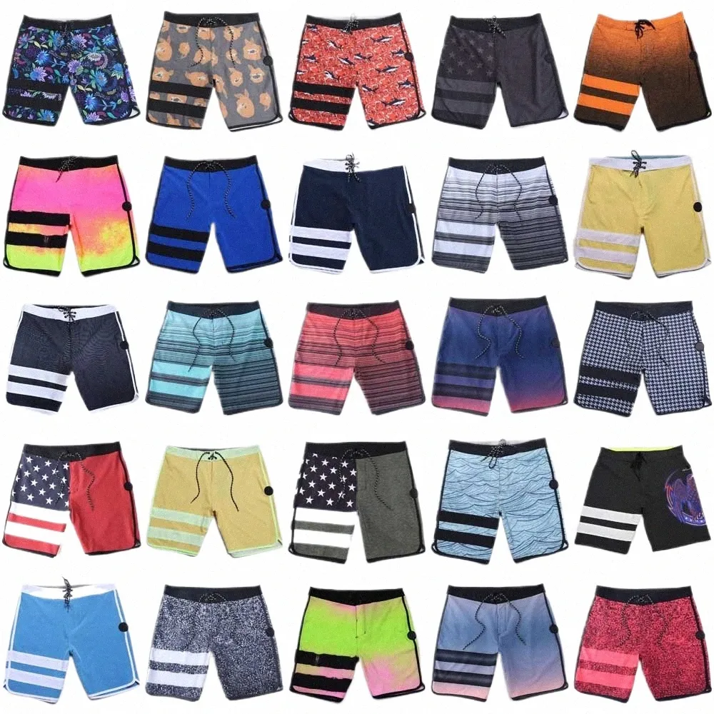 Helt nya surfkläder Mens Swimming Trunks Quick-Torka Beachshorts Spandex Bermuda Waterproof Surfing Pants Board Shorts AAA Q8FB#