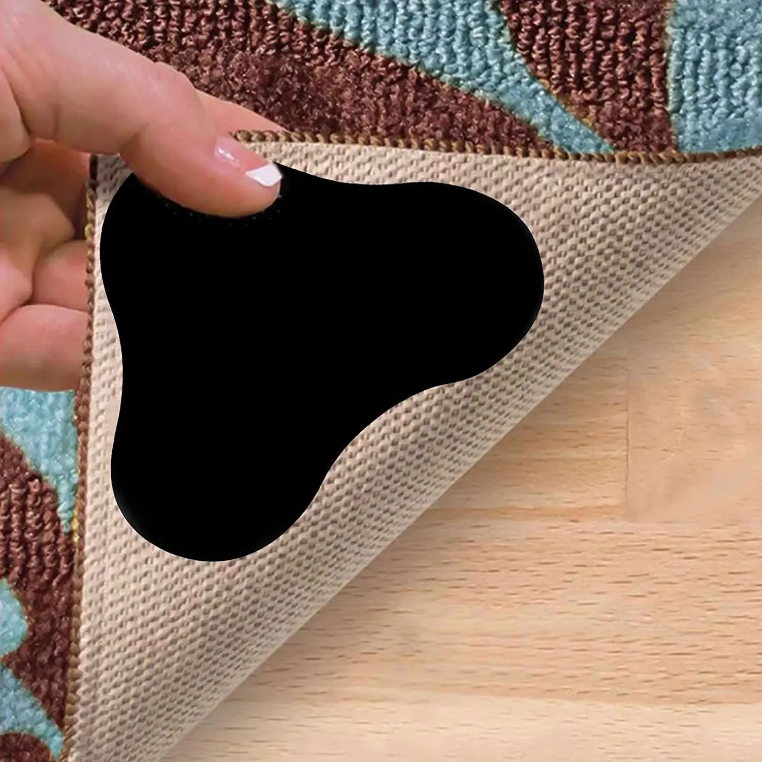 Matten Antislip Tapijtkussens maken de hoeken van het tapijt plat, de tapijtstickers zijn geschikt voor houten vloeren en tegelvloeren.