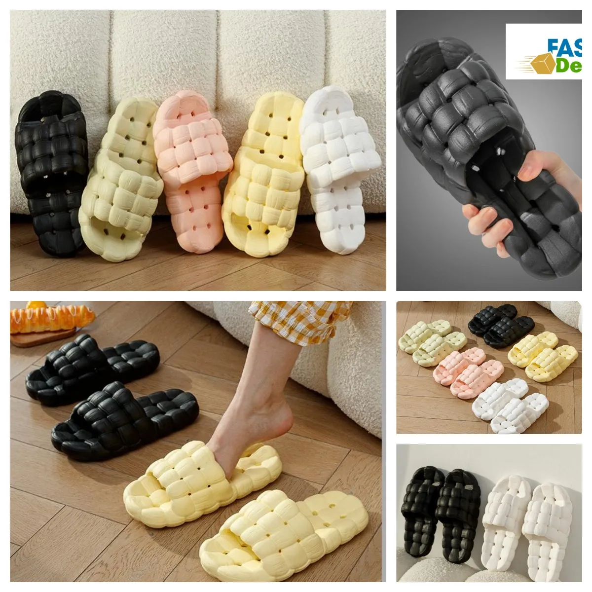 Slippers Thuis Schoenen GAI Glijbanen Slaapkamers Doucheruimte Warm Pluche Woonkamer Softs Dragen Katoenen pantoffel Ventileren Vrouw Mannen roze wit