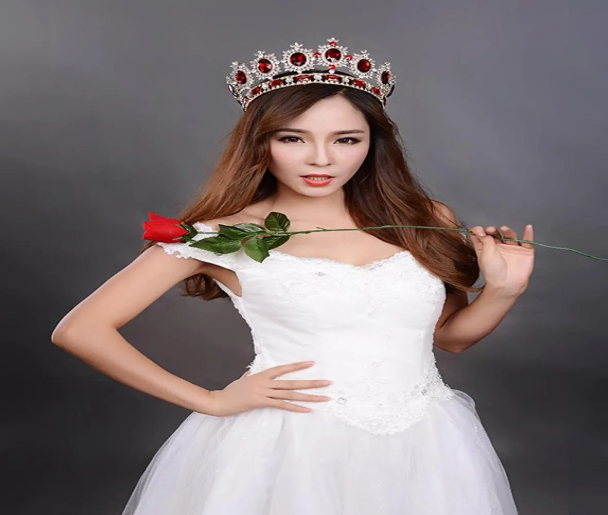 جميل Tiaras و Crowts Golden Quinceanera King Pageant Bride Bride Queen Girls Party Party Wedding Hair Association1196824