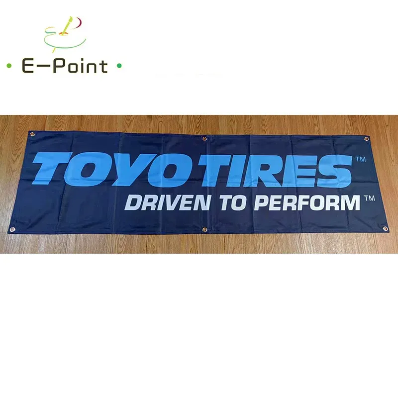 Accessori 130GSM 150D Materiale TOYO TIRES Banner 1,5 piedi * 5 piedi (45 * 150 cm) Dimensioni per bandiera domestica yhx126