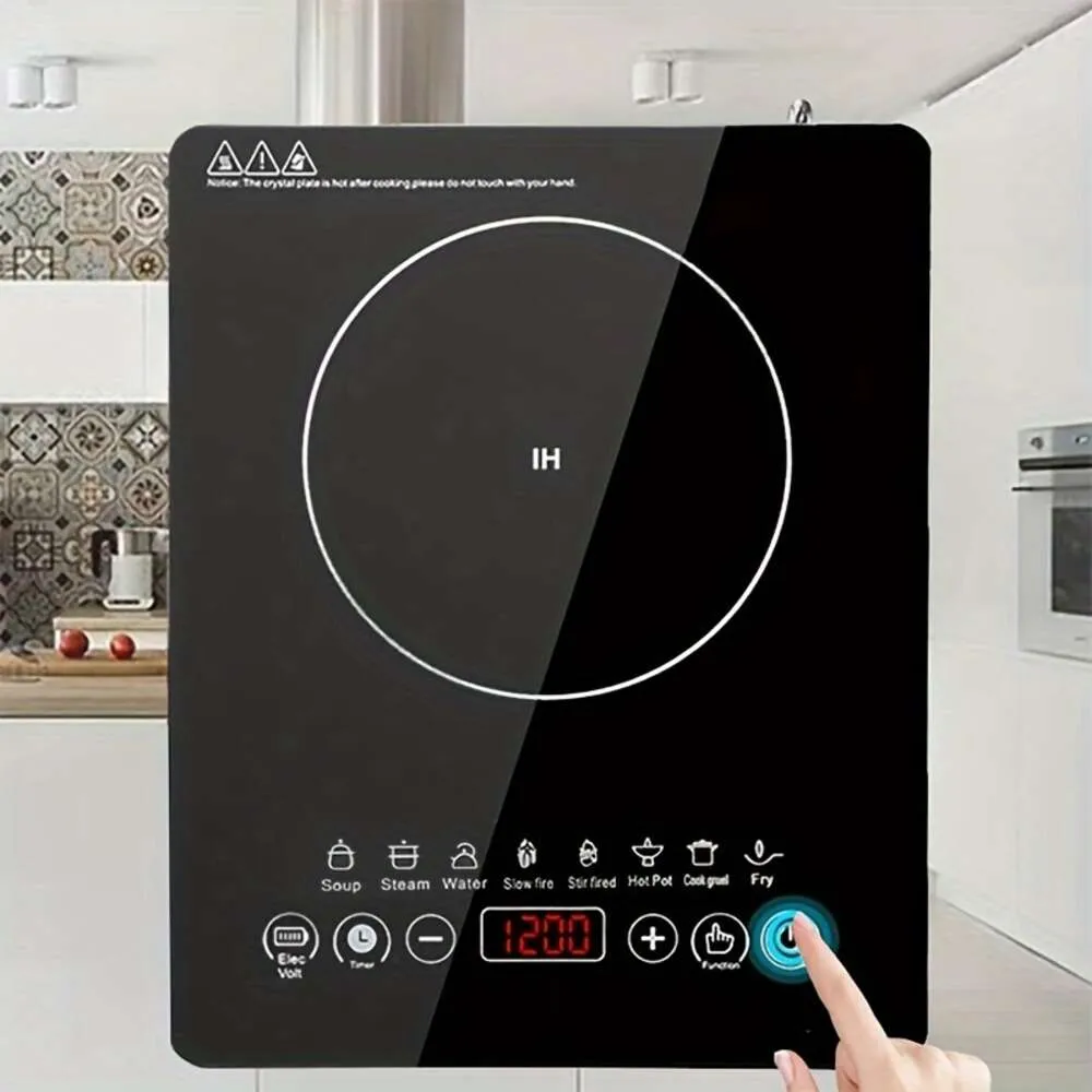 Tragbare Induktion Kochfeld Black Crystal Touch Panel Elektrische Herd Cooking Heiße Teller - Einzelbrenner für Hotel/Werbespot