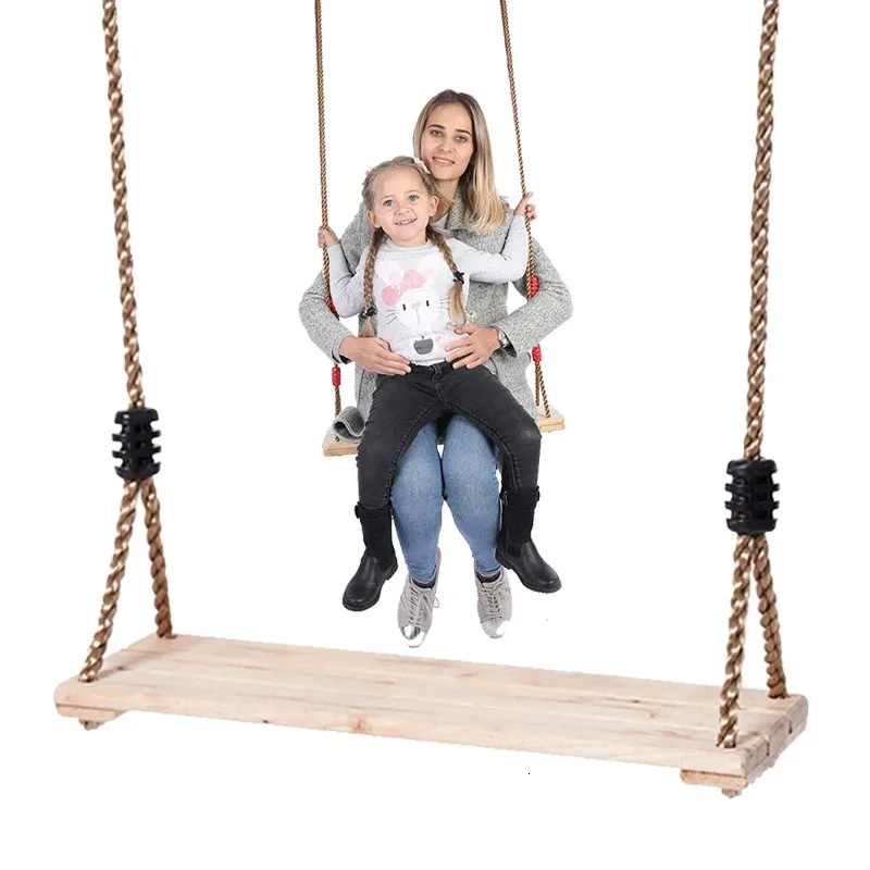 Adults Children Swing Chair Wooden Toy Swing Rocking Chair Indoor Outdoor Garden Furniture Wood Kids Game Tool 240318